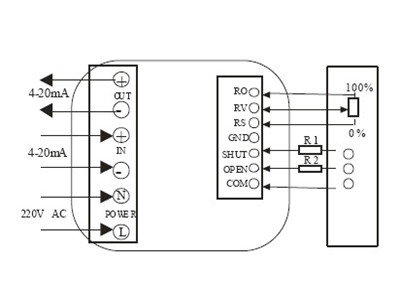 智能調(diào)節(jié)式電動蝶閥接線圖、電動球閥接線圖