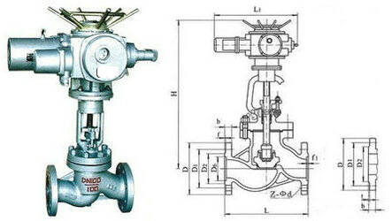 j941H電動法蘭截止閥結(jié)構圖
