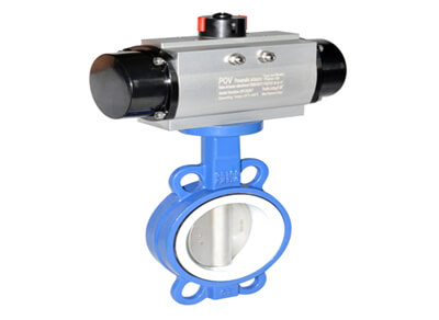 氣動(dòng)襯氟對(duì)夾蝶閥ZSHWF圖